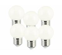 Luminea 6 ampoules LED E27 / G45 / 50 lm / 1 W / 4000 K