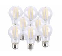 Luminea 8 ampoules LED à filament E27 - 7,2 W - 806 lm - Blanc chaud