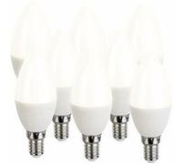 Luminea 8 ampoules LED E14 bougie - 470 lm - Blanc chaud