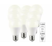 Luminea 9 ampoules LED E27 - 11 W - 1050 lm - Blanc chaud