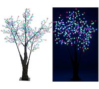 Luminea Arbre à LED, 180 cm avec 336 fleures lumineuses multicolores - IP44