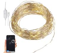 Luminea Home Control Guirlande lumineuse connectée 10 m en fil de cuivre