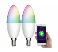 Luminea Home Control 2 ampoules LED connectées E14 / 5,5 W / RVB / CCT LAV-155.rgbw