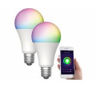 Luminea Home Control 2 ampoules LED connectées E27 / 9 W / RVB / CCT LAV-150.rgbw