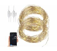 Luminea Home Control 2 guirlandes lumineuses connectées 10 m en fil de cuivre
