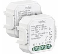 Luminea Home Control 2 interrupteurs connectés encastrés à commandes vocales