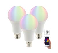 Luminea Home Control 3 ampoules LED connectées E27 / 10 W / F - RVB LAV-100.rgbw