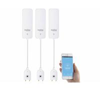 Luminea Home Control 3 détecteurs d'eau connectées avec capteur externe compatibles ZigBee