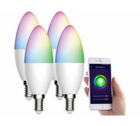 Luminea Home Control 4 ampoules LED connectées E14 / 5,5 W / RVB / CCT LAV-155.rgbw