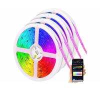 Luminea Home Control 4 bandes LED RVB IC connectées et intelligentes 5 m avec commandes vocales