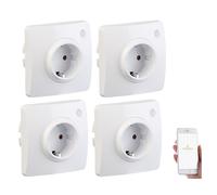 Luminea Home Control 4 prises encastrées connectées compatibles avec Amazon Alexa et Assistant Google