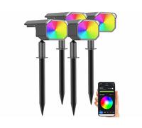 Luminea Home Control 4 spots solaires connectés avec LED RVB CCT 100 lm