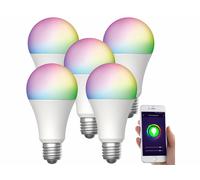 Luminea Home Control 5 ampoules LED connectées E27 / 9 W / RVB / CCT LAV-150.rgbw