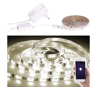 Luminea Home Control Bande LED LAM-515 - 5 m blanc chaud - Avec accessoires