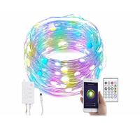 Luminea Home Control Guirlande à LED RVB connectée compatible commandes vocales - 10 m