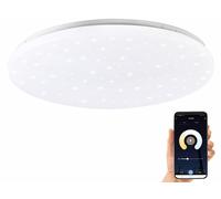 Luminea Home Control Plafonnier "ciel étoilé" LED CCT connecté compatible commandes vocales Ø 48 cm