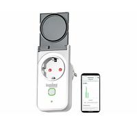 Luminea Home Control Prise d'extérieur connectée avec wattmètre compatible Matter & commandes vocales