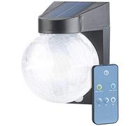 Luminea Lampe murale solaire à LED en verre craquelé avec détecteur de mouvement