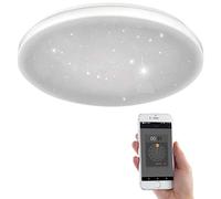 Luminea Home Control Plafonnier LED CCT ciel étoilé connecté et compatible commandes vocales Ø 34 cm