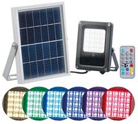 Luminea Projecteur extérieur solaire à LED RVBB 10 W, avec télécommande