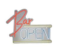 Lumineo Enseigne lumineuse LED BAR OPEN Multicolore 220 LED Plastique USB-C 40x30 cm Décoration intérieure