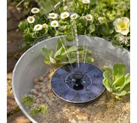 Lumineo Fontaine solaire de jardin plastique 16 x 3,5 cm LED blanc chaud 4 leds IP68
