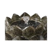 Lumineo Fontaine solaire fleur extérieure Ø23 x 14 cm résine synthétique couleur pierre IP68