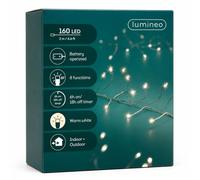 Lumineo Guirlande lumineuse LED avec 160 micro-LED - 2 m - Blanc chaud
