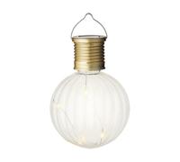 Lumineo Lot de 6 ampoules solaires LED 8 x 11 cm avec 4 LED blanc chaud pour éclairage de jardin
