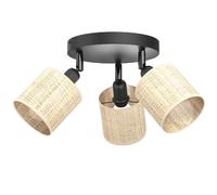 Luminex Plafonnier rond en rotin - Crème