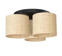 Luminex Plafonnier rond rotin - Crème