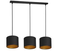 Luminex Suspension barre Arden 3 abat-jour - Noir et or