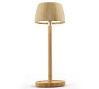 LuminexDesigns Lampe de Table LED Sans Fil en Bambou Rechargeable-Lampe de Chevet Tactile Dimmable,Style Scandinave Bohème,Étanche,Lumière d’Ambiance pour Chambre, Salon, Jardin et Extérieur-BAMO TL11