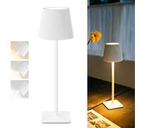 LuminexDesigns Lampe de Table Sans Fil LED 5200mAh, IP54 Étanche, Lampe de Chevet Rechargeable Dimmable, 3 Températures de Couleur, Longue Autonomie, pour Chambre, Salon, Jardin, Terrasse
