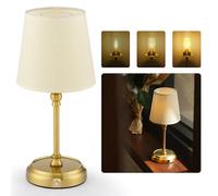 LuminexDesigns Lampes de Chevet Rechargeables Sans Fil 5200 mAh avec Ampoule Incluse, Lampes de Table Tactiles Dimmerables, Abat-jour 3 en 1, pour Salon, Chambre, Salle à Manger et Décoration Maison
