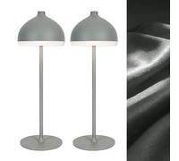 LuminexDesigns Lot de 2 Lampes de Table LED Sans Fil, Rechargeables et Dimmerables Tactiles, 3 Couleurs de Lumière, Éclairage d’Ambiance pour Chambre, Bureau, Salon et Extérieur