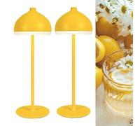 LuminexDesigns Lot de 2 Lampes de Table LED Sans Fil, Rechargeables et Dimmerables Tactiles, 3 Couleurs de Lumière, Éclairage d’Ambiance pour Chambre, Bureau, Salon et Extérieur VIOA TL13