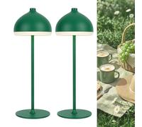 LuminexDesigns Lot de 2 Lampes de Table LED Sans Fil, Rechargeables et Dimmerables Tactiles, 3 Couleurs de Lumière, Éclairage d’Ambiance pour Chambre, Bureau, Salon et Extérieur