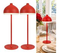 LuminexDesigns Lot de 2 Lampes de Table LED Sans Fil, Rechargeables et Dimmerables Tactiles, 3 Couleurs de Lumière, Éclairage d’Ambiance pour Chambre, Bureau, Salon et Extérieur