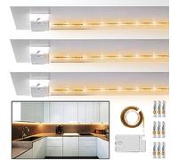 Luminoodle Click - luminaire sous meuble LED innovant - 3 x 1 m - piles in ande lumineuse pour armoire, réserve, cuisine, salle de bains - stripe LED adhésif - sans fil