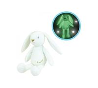 JEMINI Luminou Lapin Peluche lumineuse naturelle fonctionne sans pile 20 cm Blanc Blanc G