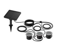Lumisky Spots solaires encastrables SOLPOOL 3 spots 100 lm LED blanc chaud panneau déporté H10cm