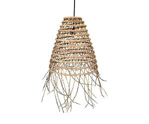 LUMISKY Abat Jour Ursula Indoor en Fibre de Palmier dattier Naturelle bohème pour Monture électrique E27 H54 cm
