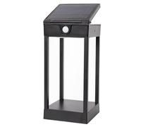 Lumisky Applique murale SUNBRIK – panneau solaire orientable, LED blanc chaud/froid – Noir H27cm