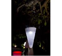 Lumisky HANG CREAMY W34 Balise Suspendue Lumineuse Solaire Froid LED Plastique/Acier Inoxydable 1 W Blanc 10 x 10 x 34 cm