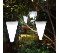 Lumisky Balise Suspendue Lumineuse Solaire Led -10x10x34cm - Blanc Froid