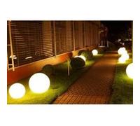 LUMISKY Boule lumineuse filaire pour e térieur LED BOBBY 50cm culot E27 Blanc Blanc G
