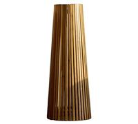 Lumisky Lampadaire d'extérieur solaire TECKA SMALL en bois teck avec module LED blanc chaud et télécommande H90cm