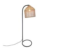Lumisky Lampadaire d'extérieur sur secteur SELMA en métal avec abat-jour en polyrotin H150 cm culot E27