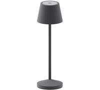 Lumisky Lampe de table sans fil LED blanc chaud dimmable EMILY ROCK H25cm, Gris Anthracite